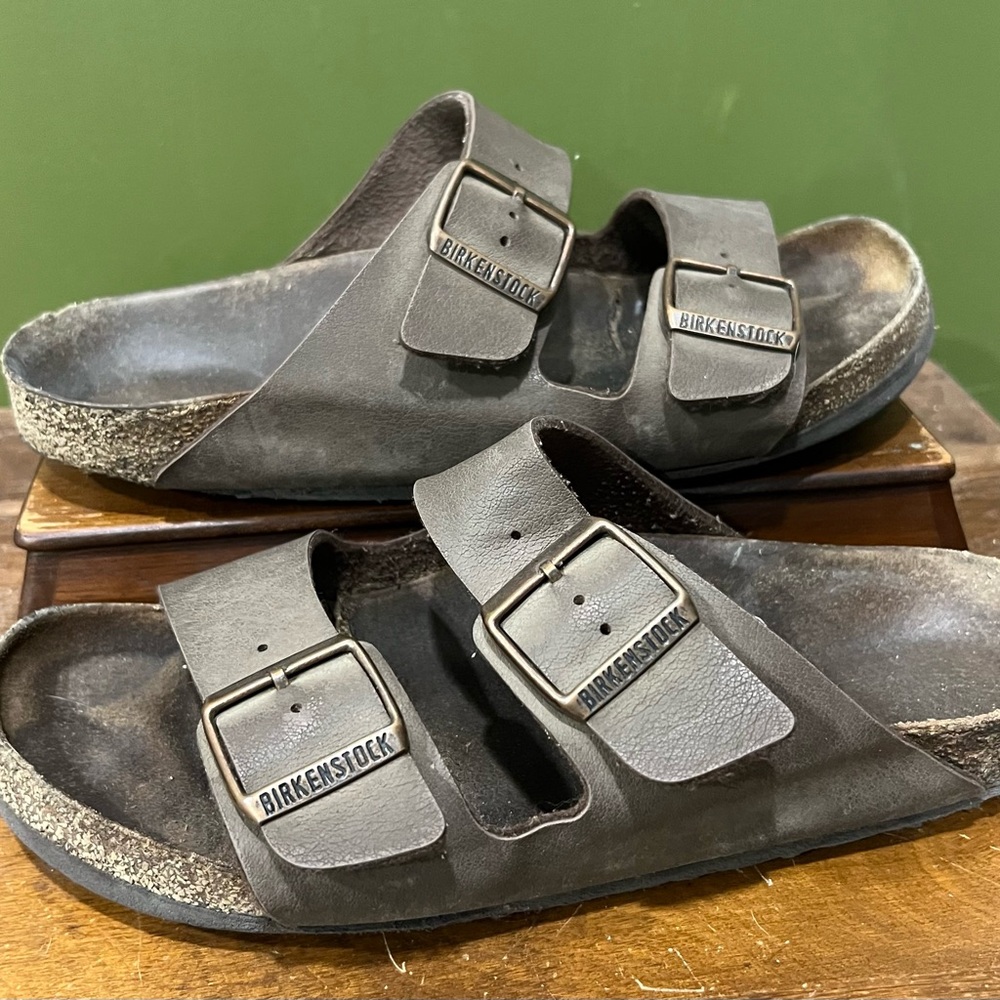Birkenstock Arizona Shearling Suede Leather Size 38 (7-7.5 US)